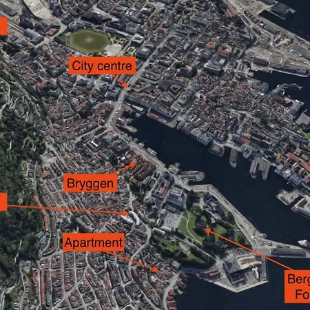 Апартаменты Modern Penthouse With A View - Behind Bryggen Берген